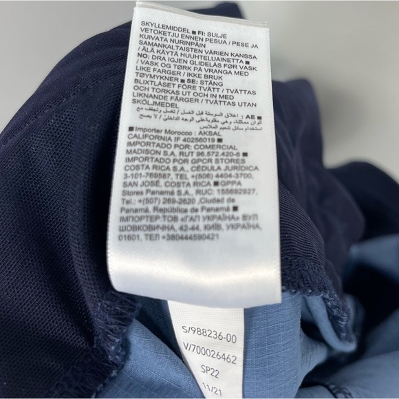 Athleta Trekkie North Jogger 4 Floral Print Blue Pants Travel Hike Loungewear - Picture 12 of 15